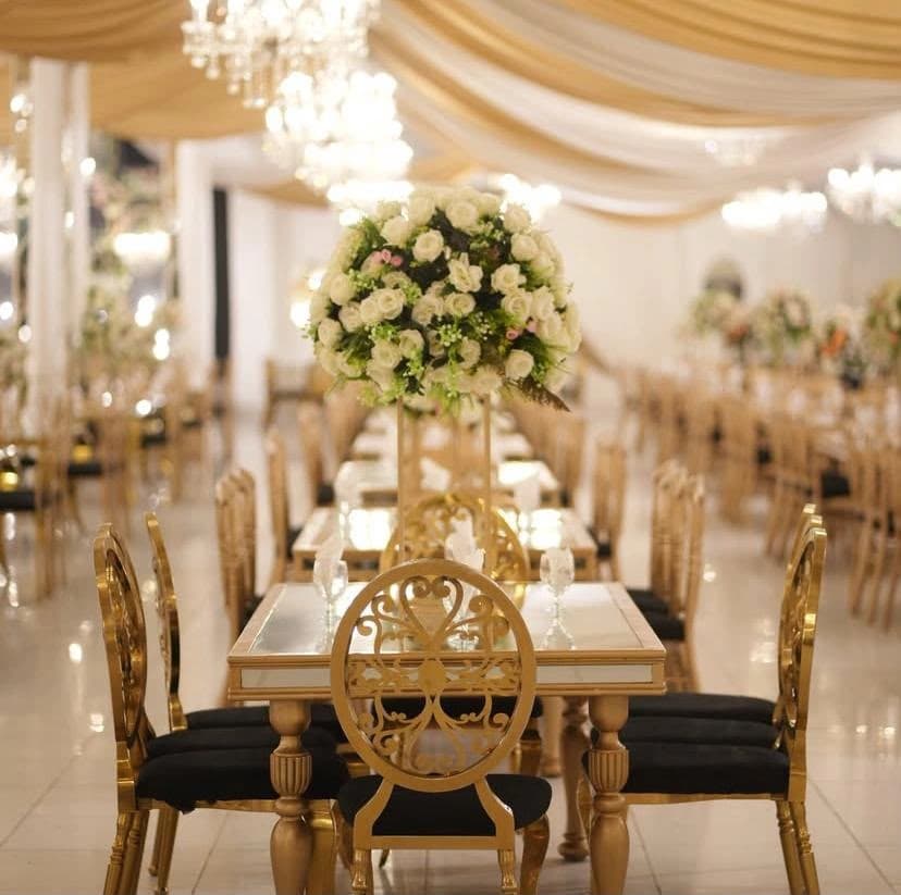 Elegant table arrangement detail at Akacia Banquet